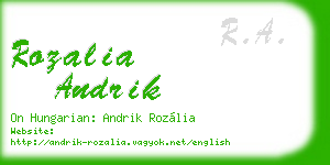 rozalia andrik business card